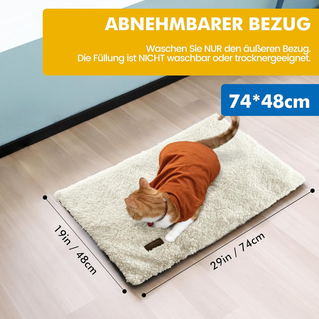 Mora Pets Selbstheizende Katzendecke Heizdecke für Katze Wärmedecke Selbstwärmend Decke Katze Heizma
