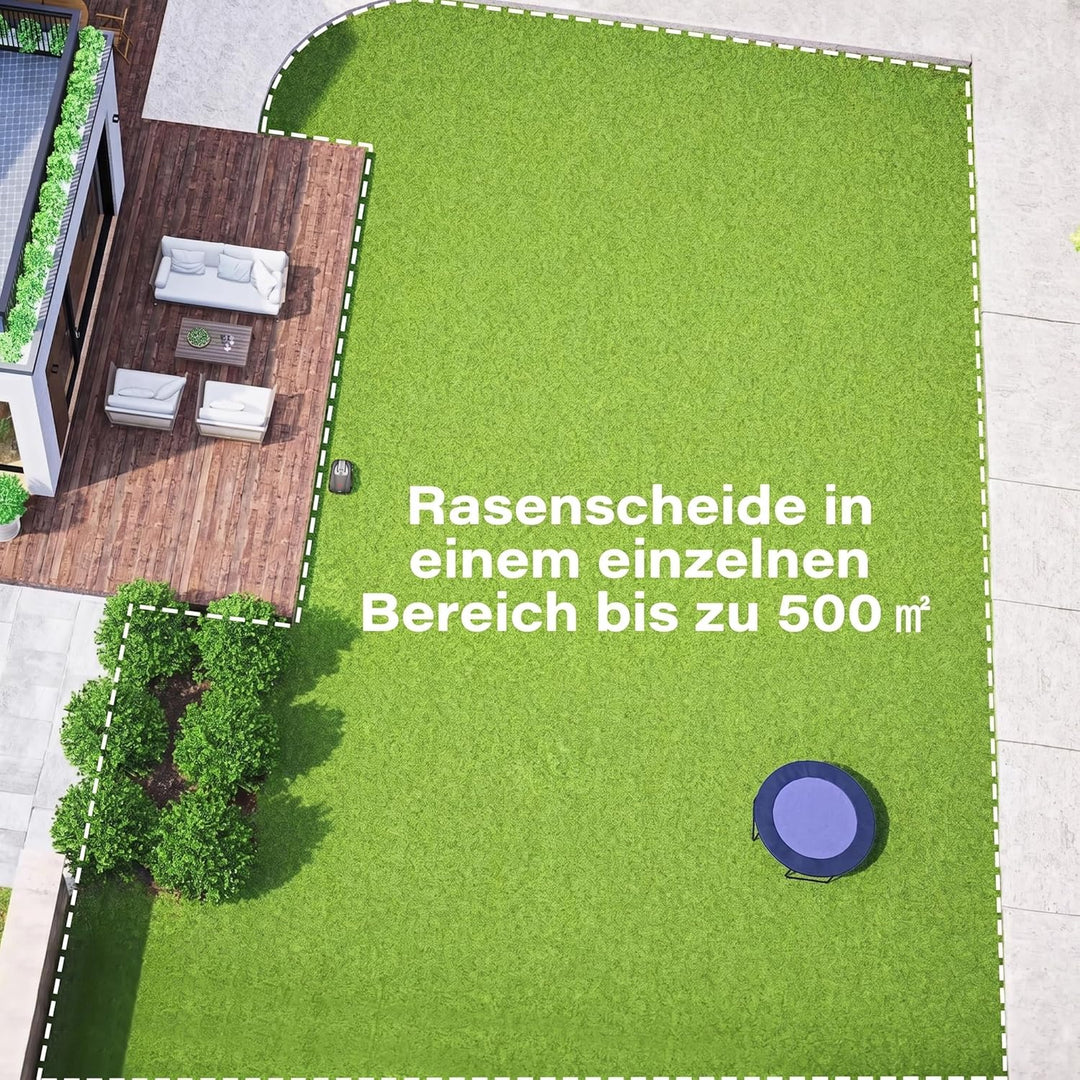 SUNTEK Mähroboter ohne Begrenzungskabel für 500 m², KI Pure Vision Rasenmäher Roboter mit automatisc