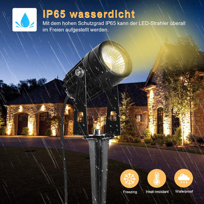 SanGlory 3W LED Gartenstrahler Ohne Stecker Verlängerungslampe Gartenleuchte LED Gartenbeleuchtung 1