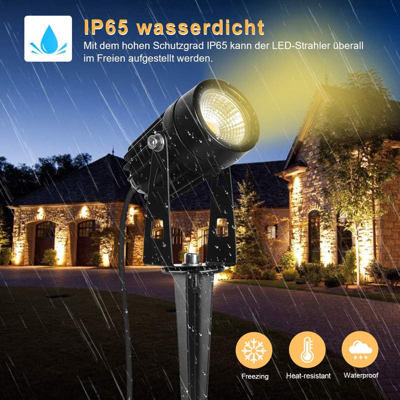 SanGlory 3W LED Gartenstrahler Ohne Stecker Verlängerungslampe Gartenleuchte LED Gartenbeleuchtung 1