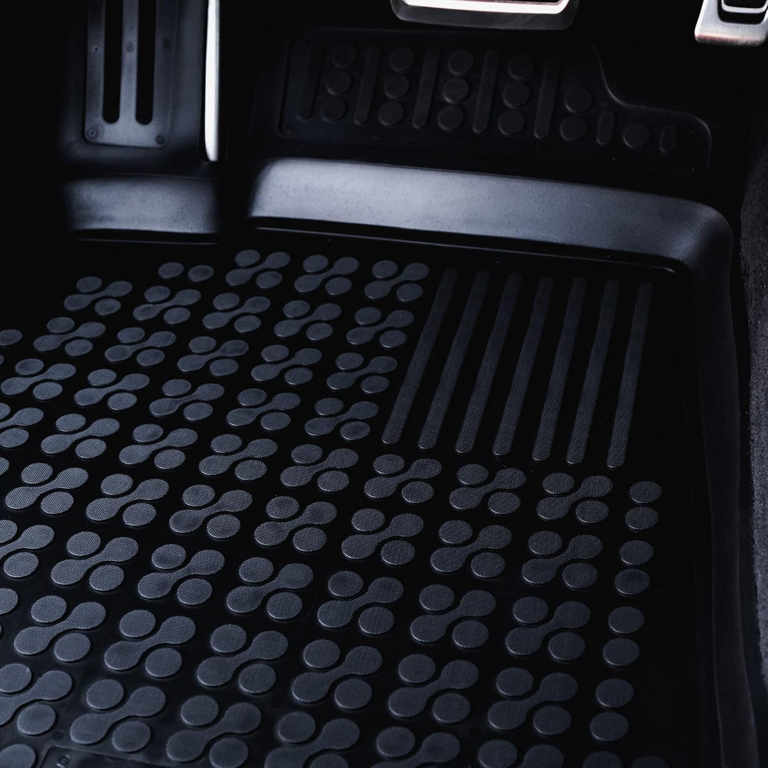 MOTOS Satz Gummifussmatten und PE Kofferraumwanne für Citroen C4 Grand Picasso II 2013-2018 Verbesse