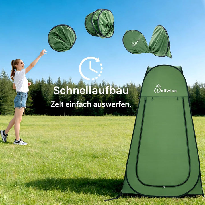 Wolfwise Pop up Toilettenzelt Umkleidezelt, Camping Duschzelt Outdoor Mobile Toilette Umkleidekabine