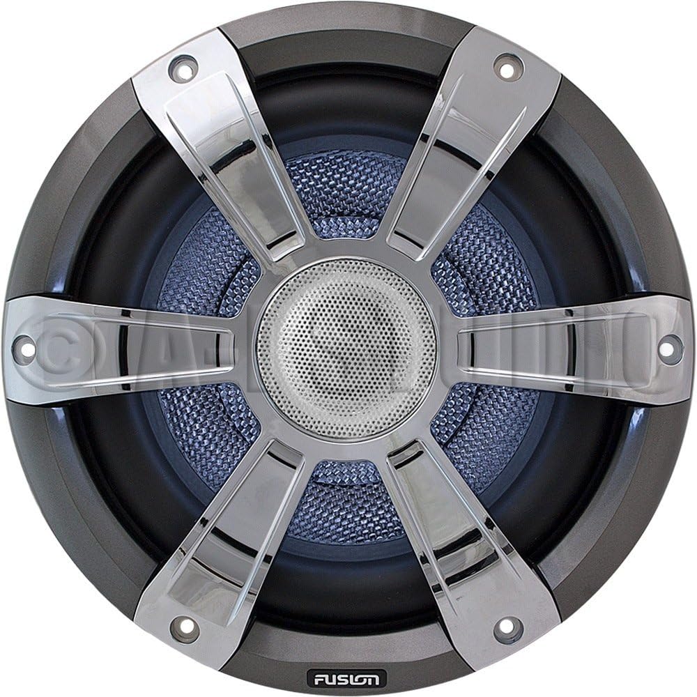 Fusion Marine Hochleistungslautsprecher mit LED-Beleuchtung, Chrom 6.5-Inch, 6.5-Inch