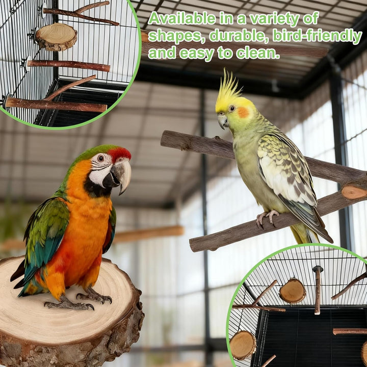 8 stück vogelspielzeug sitzstangen für vögel Naturholzstangen Vogelständer Vogelzubehör sitzstangen,