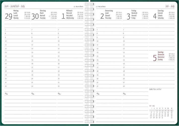 Alpha Edition - Wochenplaner Nature Line Forest Ringbuch 2026 – Taschenkalender A5 (15×21 cm) mit 12