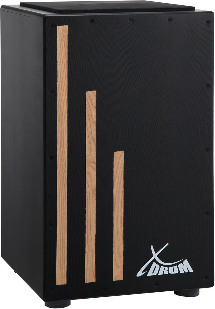 XDrum Cajon Primero Negra - Kistentrommel inkl. Rucksacktasche und Schule - Trommelkiste mit Snare S