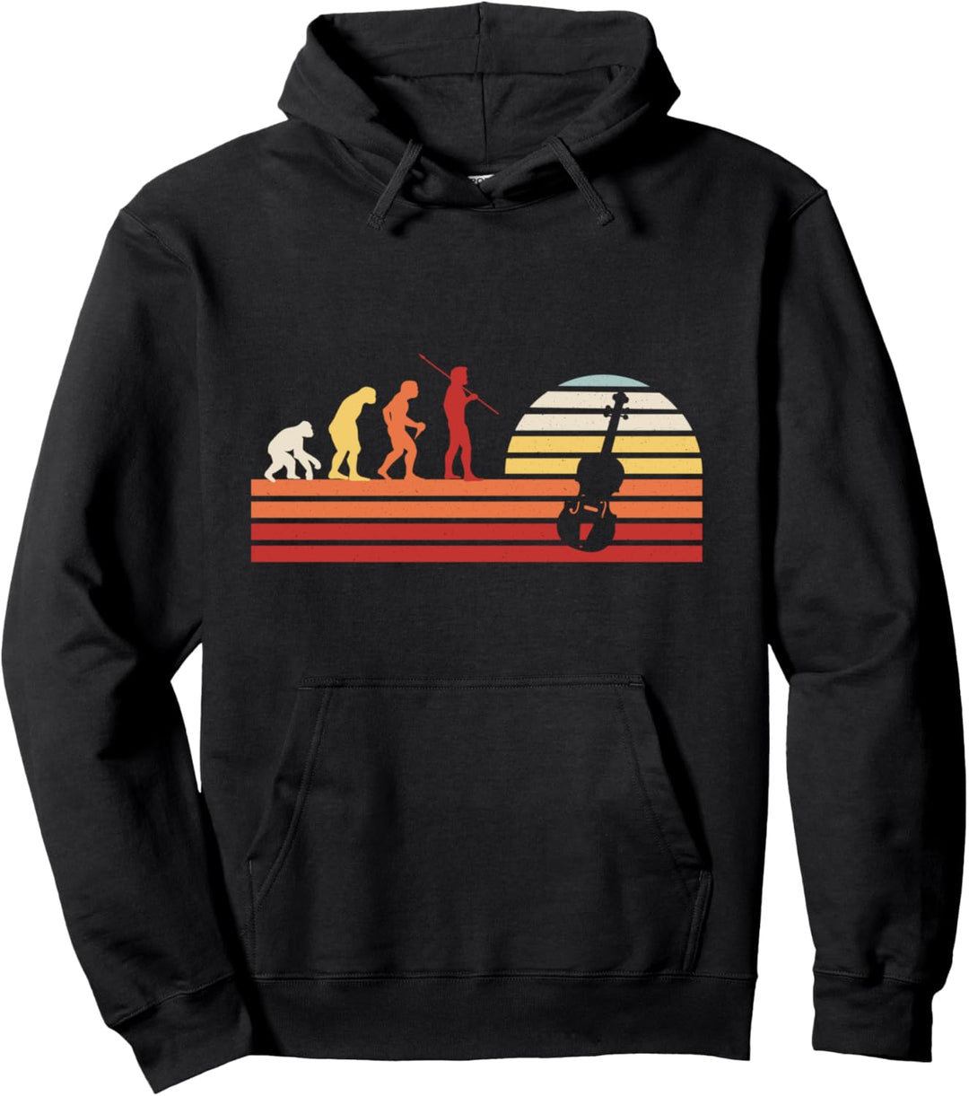 Retro Geige Violinist - Vintage Geiger Violine Pullover Hoodie