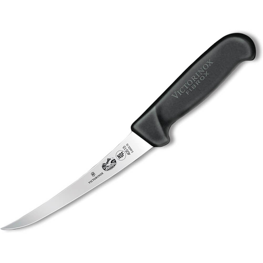 Victorinox, coltello disossatore da cucina Fibrox, manico ergonomico, 15 cm, nero 15 cm Schwarz, 15