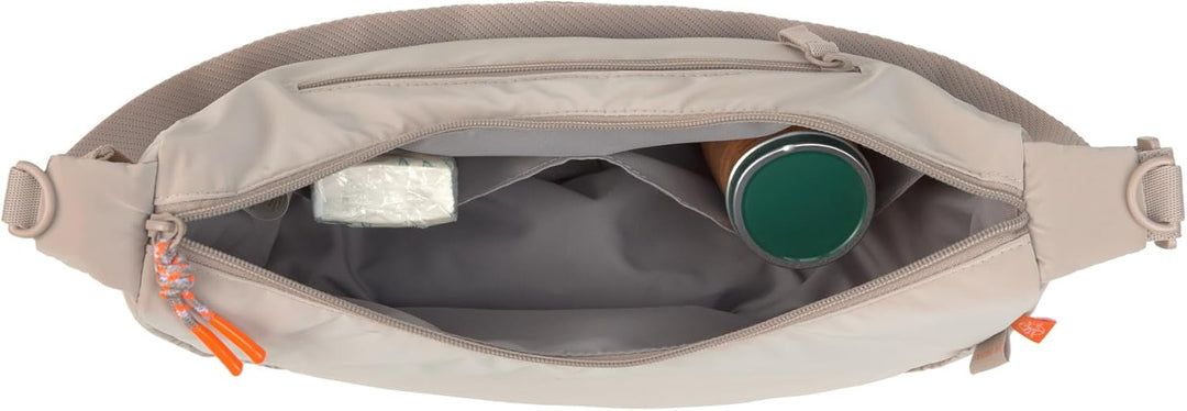 LÄSSIG Wickeltasche Umhängetasche inkl. Kinderwagenbefestigung/Stretch Up Bum Bag Beige, Beige