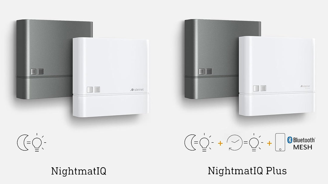Steinel Dämmerungssensor NightmatIQ Plus Weiss, smarter Dämmerungsschalter, 1000 W, Zeitschaltuhr, p
