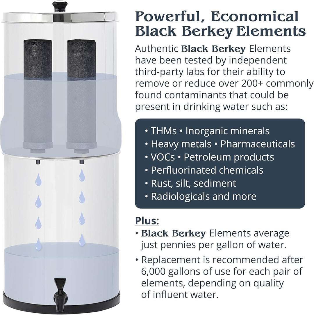 Royal Berkey RB4x2-BB Wasserfiltersystem w/2 Black Elements by Berkey