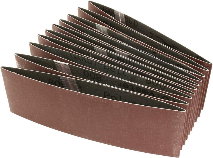 sourcing map 10 Stück Schleifband 75 x 457mm, Schleifbänder Körnung 800, Universal-Schleifband aus A