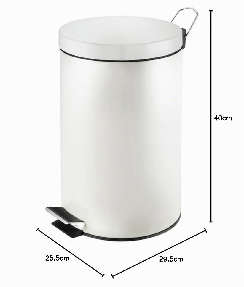 PROREGAL Runder Tretabfallsammler mit herausnehmbaren Kunststoff-Inneneimer | 12 Liter, HxBxT 40x29,