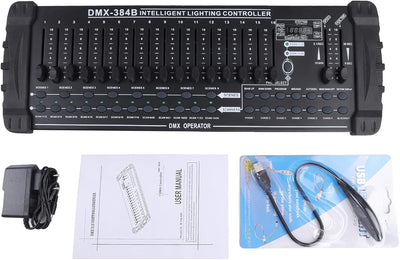UKing DMX Controller, 384 Kanäle DMX512 Controller Konsole 240 Programmierbar Szenen für Dmx Steueru