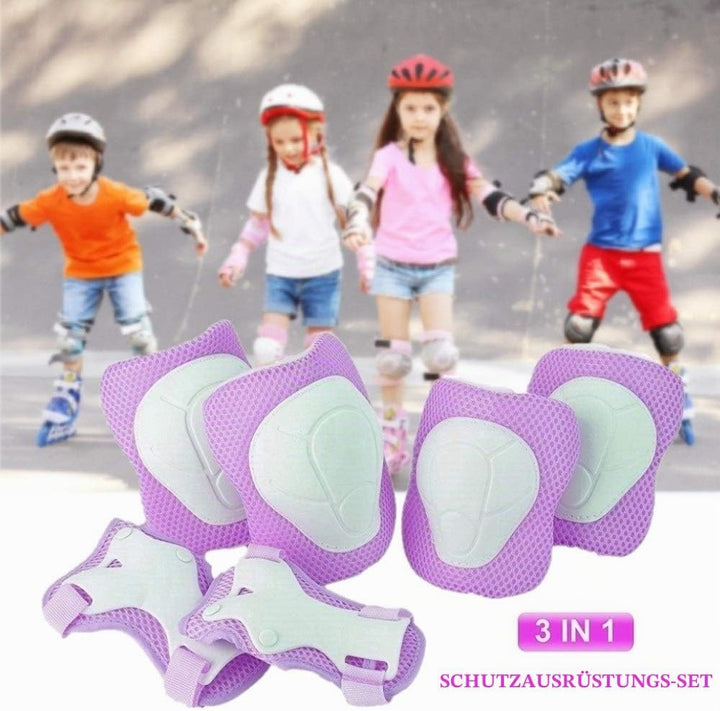 COOLGO Kinder Protektorenset, Kinder Schoner-Set Knieschoner, Ellenbogenschoner und Handgelenkschone