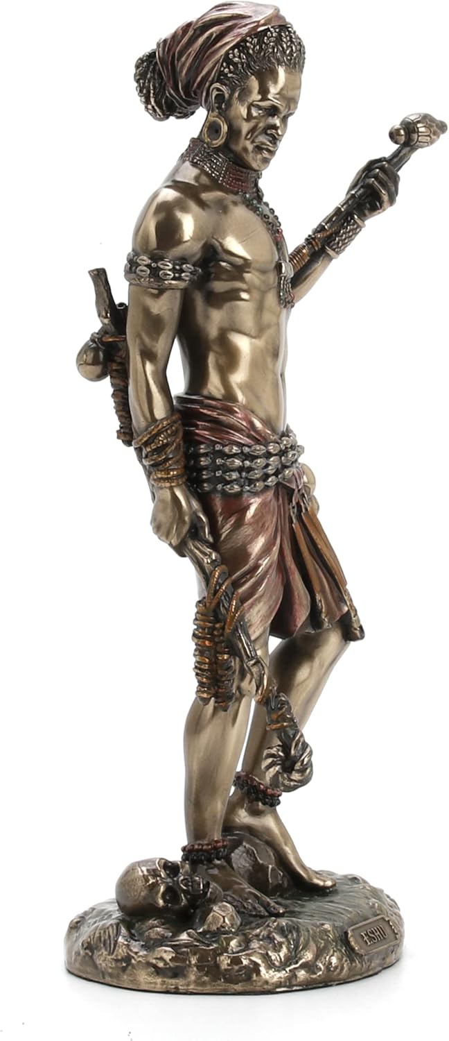 Veronese Design Eshu The Divine Trickster Gott of the Yoruba Kaltguss-Statue, Kunstharz, Antik-Bronz