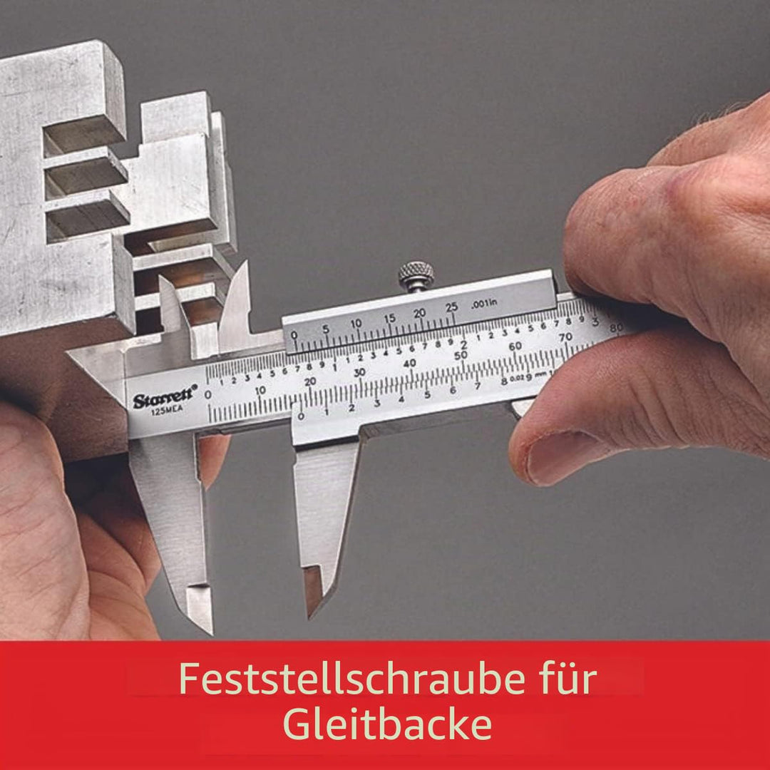 Starrett 125MEA-6/150 Messschieber, Edelstahl, 0-6"/0-150 mm Bereich, 0,001"/0,02 mm Auflösung