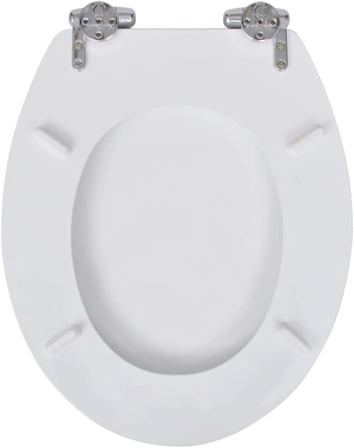HOMIUSE Toilettensitze 2 Stk. mit Absenkautomatik MDF Weiss Toilettendeckel Wc Sitz mit Absenkautoma