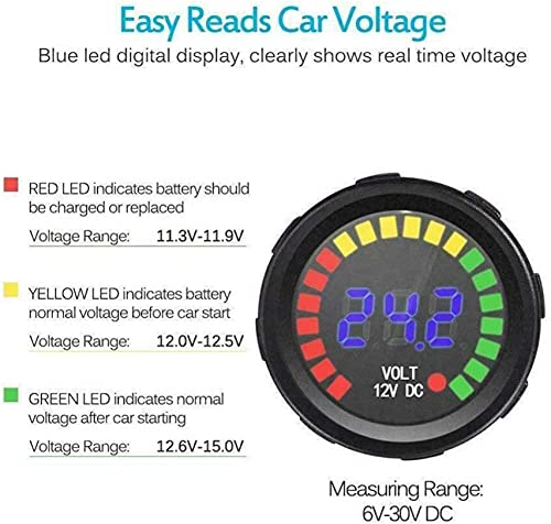 Riloer Panel mit 8 Wippschaltern 12-24V mit Dual-USB-Anschluss, 12V Digitalvoltmeter, Steckdose - fü