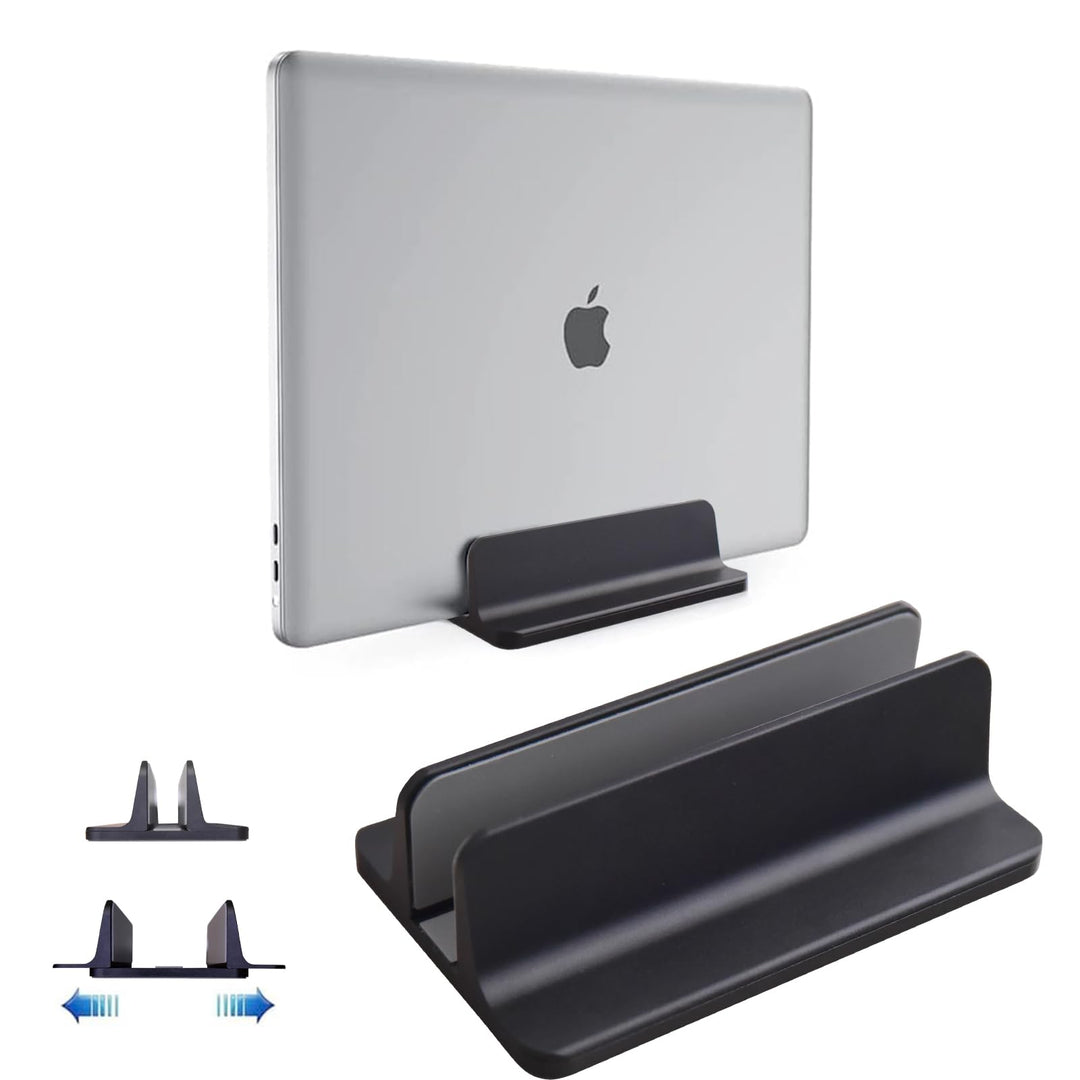 Vertikaler Laptop Ständer, Aluminium Verstellbarer Notebook Ständer Platzsparender Halterung für Mac