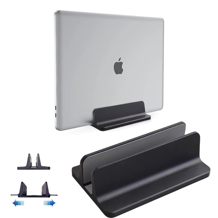 Vertikaler Laptop Ständer, Aluminium Verstellbarer Notebook Ständer Platzsparender Halterung für Mac