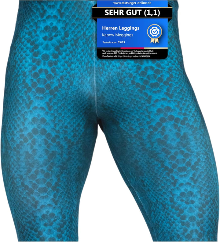 Kapow Meggings Herren Leg Leggings XXL Cobra Slash, XXL Cobra Slash