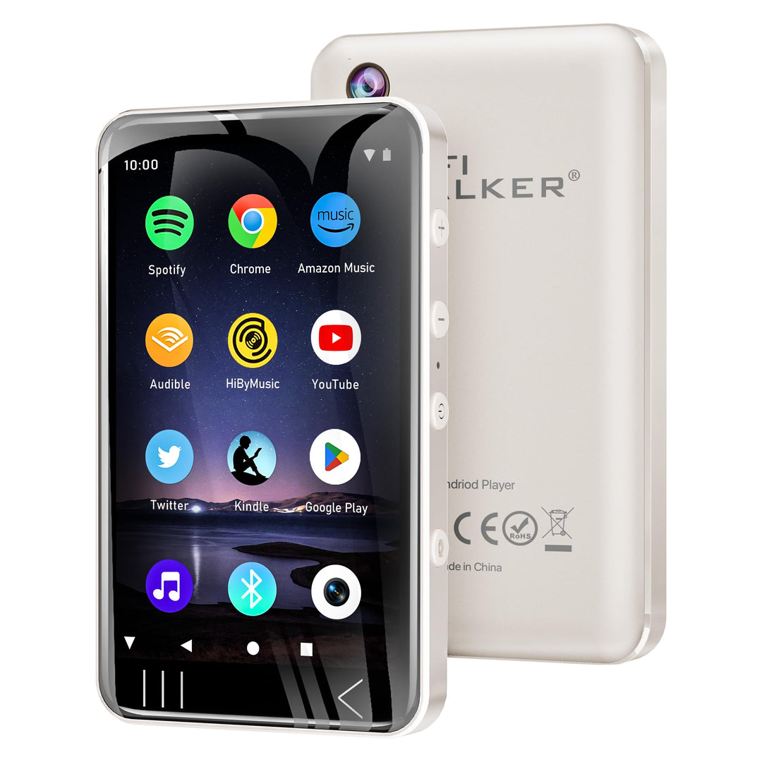 HIFI WALKER G7 MP3-Player mit Bluetooth & WLAN, Android 13, 144GB Speicher, 3GB RAM, 4 Zoll Touchscr