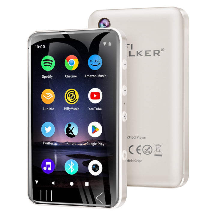 HIFI WALKER G7 MP3-Player mit Bluetooth & WLAN, Android 13, 144GB Speicher, 3GB RAM, 4 Zoll Touchscr