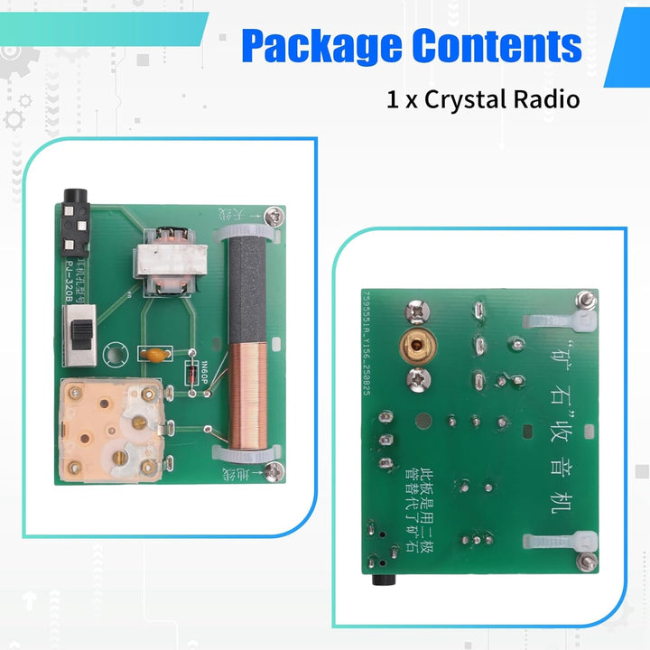 Crystal Radio Simple Electronic Circuit Board -Baugruppe Kann Funksignale Normalerweise Empfangen, N