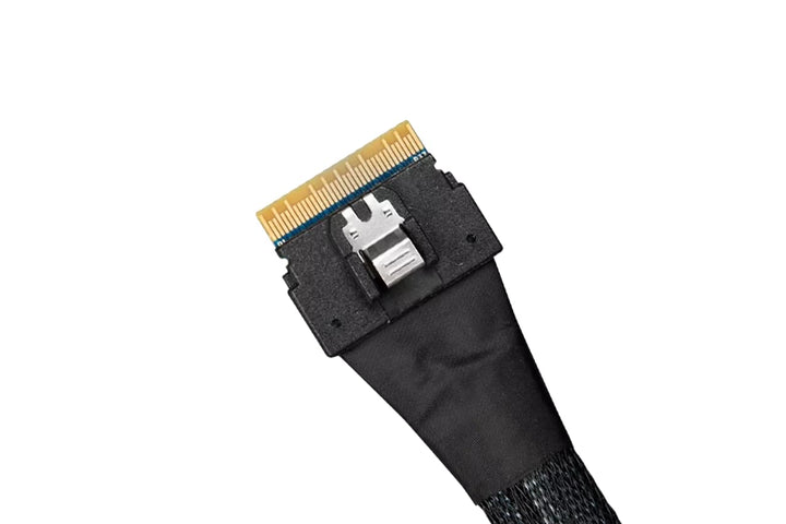 ICY DOCK SlimSAS 8i SFF-8654 zu 2x OCuLink 4i SFF-8611 Kabel 50cm schwarz Kabel SlimSAS 8i zu 2x OCu