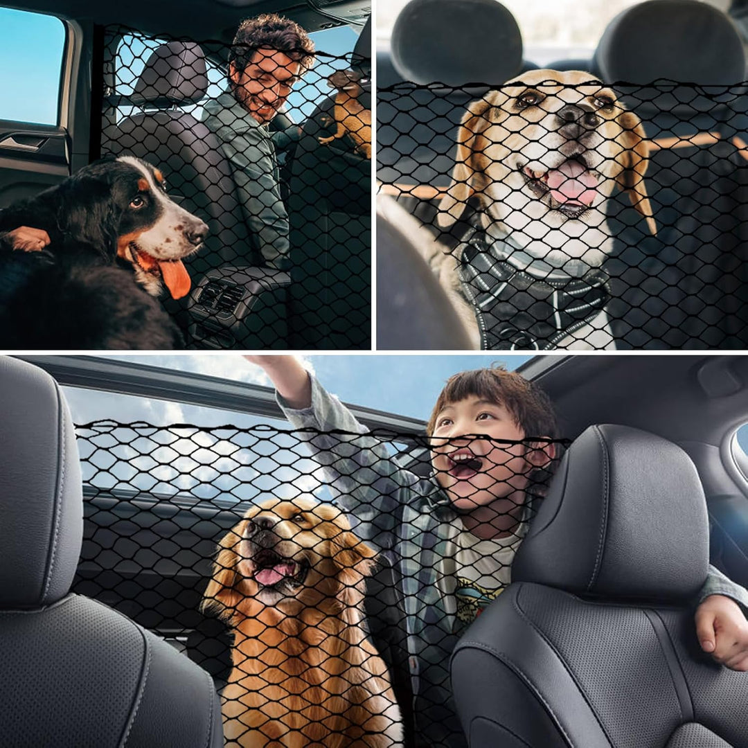 Hundegitter Auto für den Kofferraum, Fahrzeug Sicherheitsnetz für Hunde, Universal Autoschutzgitter