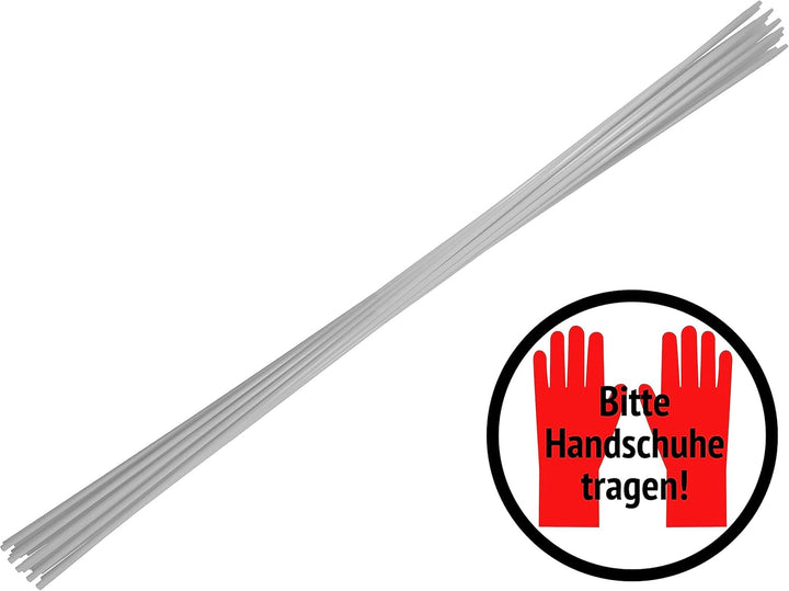 10 sehr stabile Weisse Rankstäbe 200 cm (2 Meter) 7 mm Dm Rundstäbe aus Glasfaser (Fiberglas) Glasfa