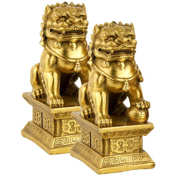 Garneck 2st Glückwunschgeschenk Zur Einzugsfeier Fu FOO Hunde Statuen Fengshui-schreibtischschmuck L