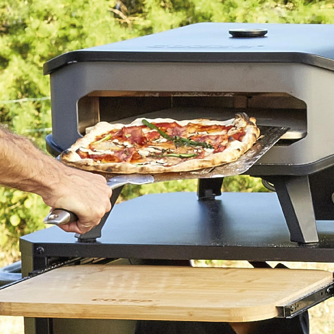 cozze® Premium Aluminium Pizzawender, 66cm, Leichtgewicht Pizzaspachtel mit Löcherdesign, 30x30cm Id