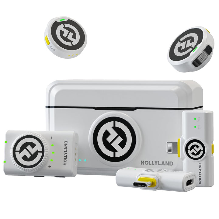 Hollyland Lark M2 Wireless Lavalier Mikrofon (2TX+3RX) für Kamera, iPhone, Android, PC, 48kHz/24 bit