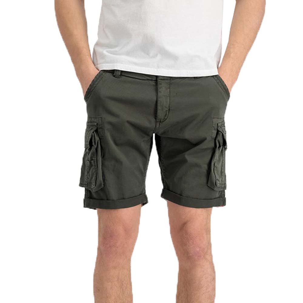 ALPHA INDUSTRIES Herren Cargos Crew Short Short für Herren 29 Greyblack, 29 Greyblack