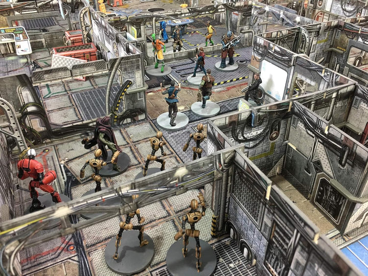Battle Systems BSGCSC001 Core Space Starter Set – 20 x 28 mm Miniaturen – Brettspiel – Neopren-Spiel