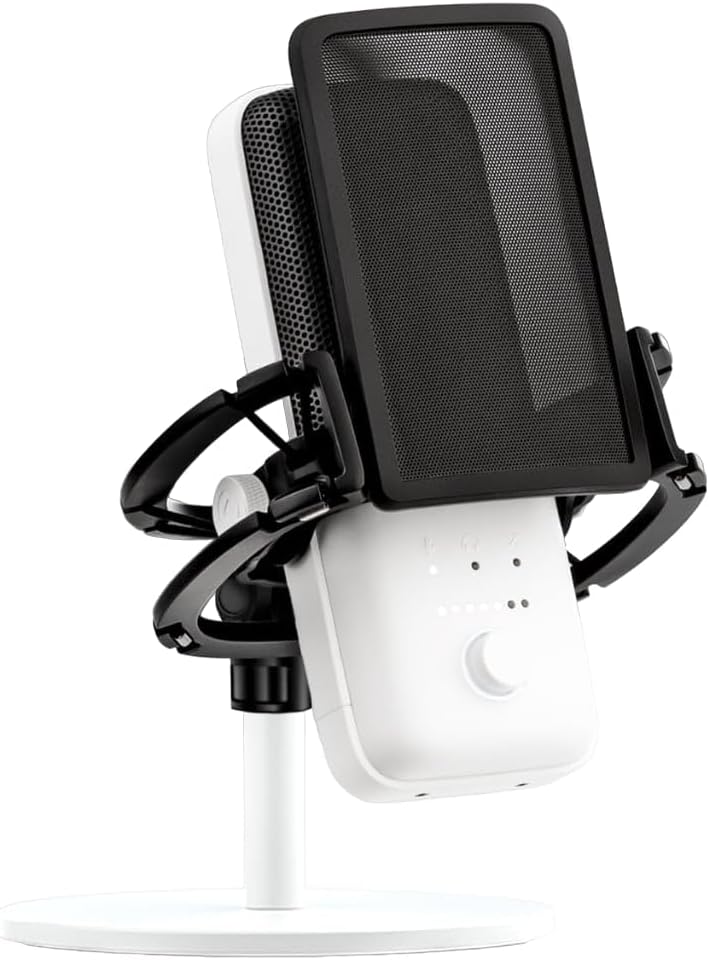 Elgato Wave:3 White Kit - mit Shock Mount - Professionelles USB-Kondensatormikrofon für Streaming, P
