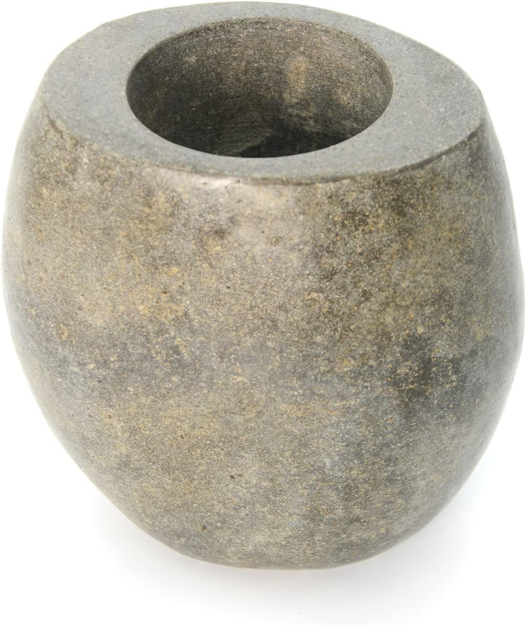 wohnfreuden Naturstein WC-Toiletten-Bürstenhalter 15x20cm poliert Flussstein Toilettenbürste WC-Garn