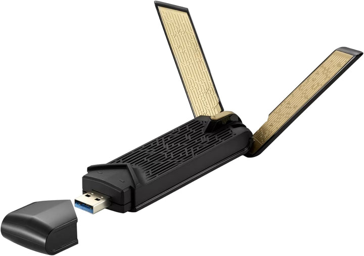 ASUS USB-AX56 Dual-Band AX1800 USB-WLAN-Adapter (WiFi 6, externe Antenne, WPA3-Security, Plug-and-Pl