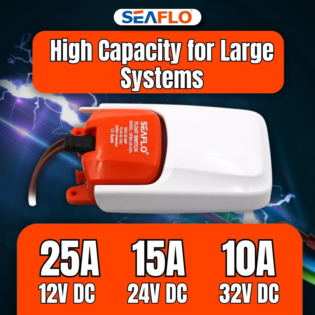 SEAFLO 03-Serie Bilgenpumpen-Schwimmerschalter für 12 V, 24 V, 32 V