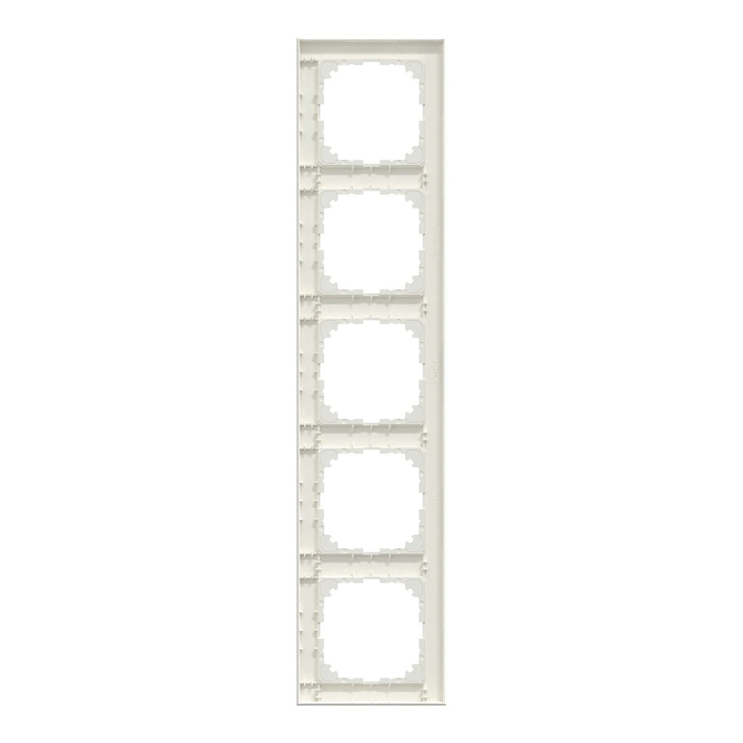 Schneider Electric Merten MEG4050-3619 M-Pure Rahmen 5-fach für Steckdosen und Schalter, polarweiss