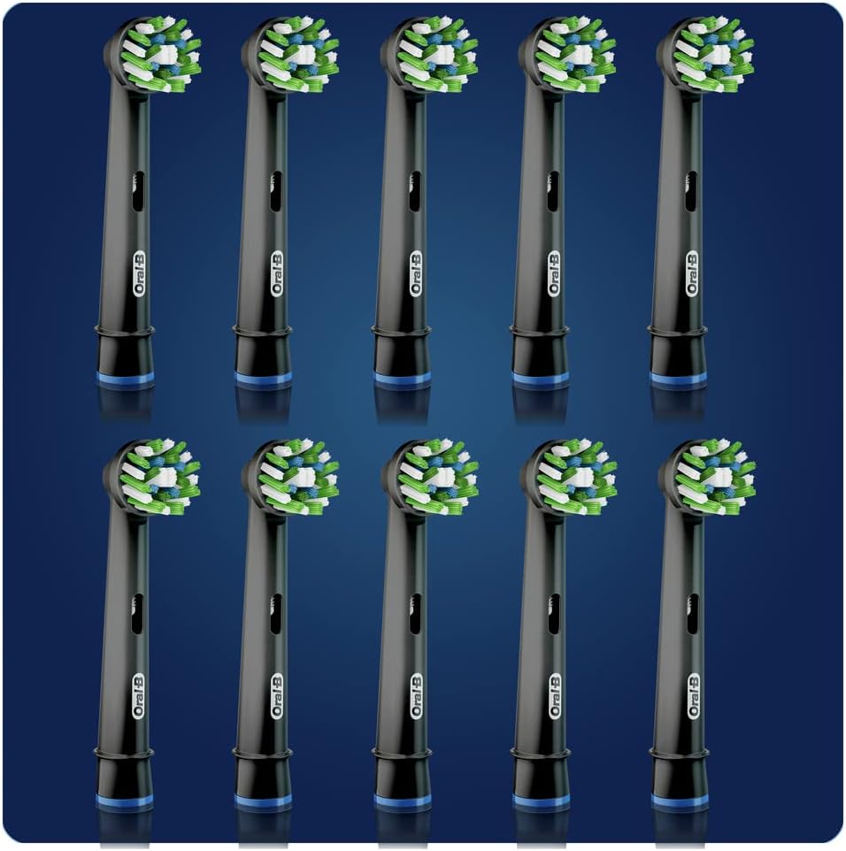 Oral-B CrossAction Aufsteckbürsten für elektrische Zahnbürste, 10 Stück, Mundreinigung mit CleanMaxi
