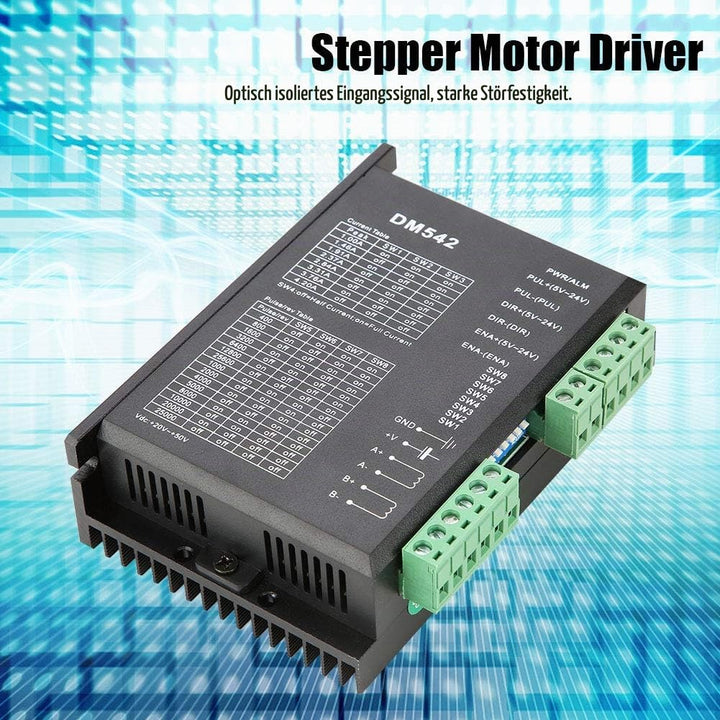 Stepper Treiber, Dm542 2 Phasen Schrittmotortreiber Dc 18-48v 57/86 Stepper Motor Driver Peak 4.2a