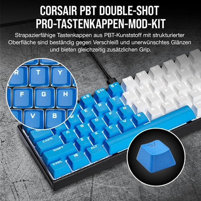 Corsair PBT DOUBLE-SHOT PRO-Tastenkappen-Mod-Kit (Double-Shot-PBT-Tastenkappen, Untere Reihe im Stan