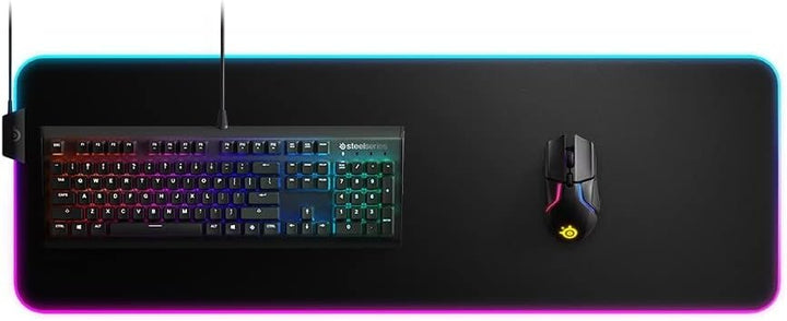SteelSeries QcK Prism Cloth XL - Gaming Mauspad – 2 Zonen RGB-Beleuchtung – Grösse XL (900mm x 300mm
