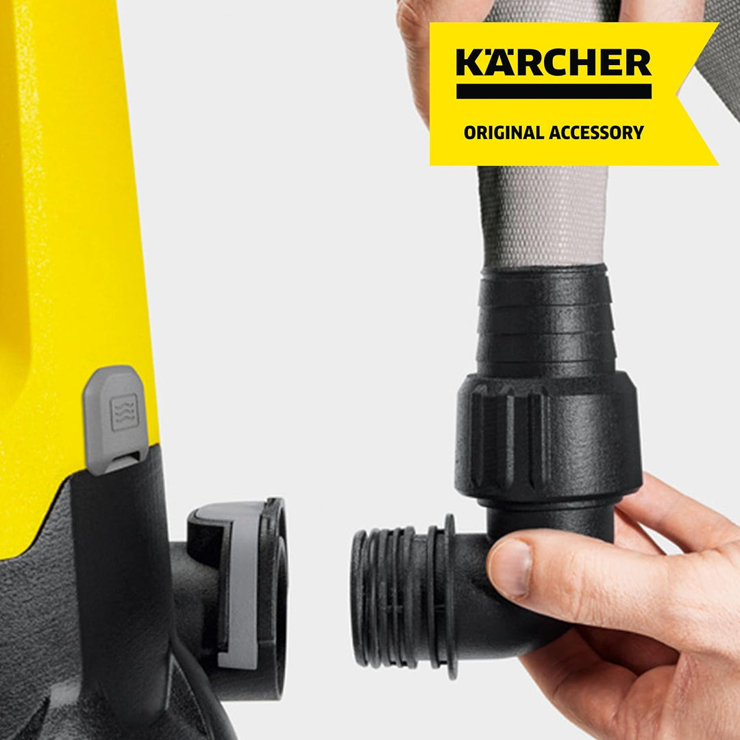 Kärcher SP 9.000 Flat flachsaugende Tauchpumpe, Fördermenge: 9.000 l/h & Gewebeschlauchset 1, 1/4 Zo