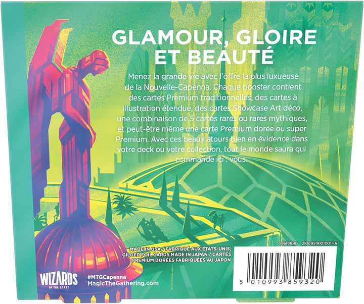 Magic The Gathering Les Strassen der New Capenna, 12 Booster und Präsentationskarte (französische Ve