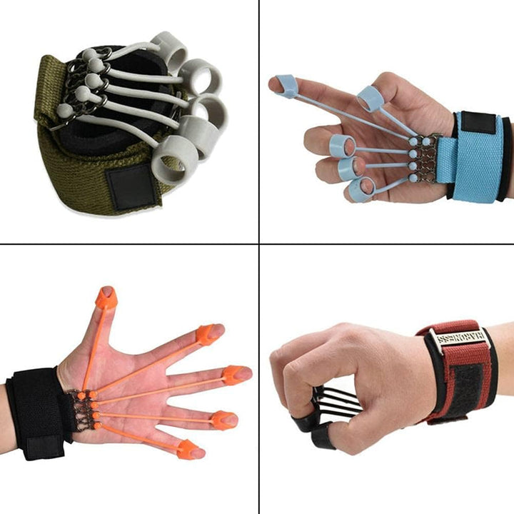 Alomejor Finger- und Handstrecker-Trainer, Trainingsgerät mit Widerstandsband, Stretcher, Stärkung d