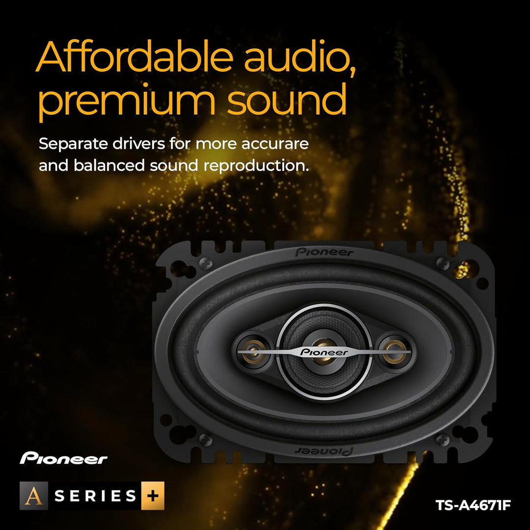 Pioneer TS-A4671F 4 x 6" 4-Weg-Koaxial-Lautsprecher Set mit 2 Lautsprechern (je 210 W max., 30 W Sin